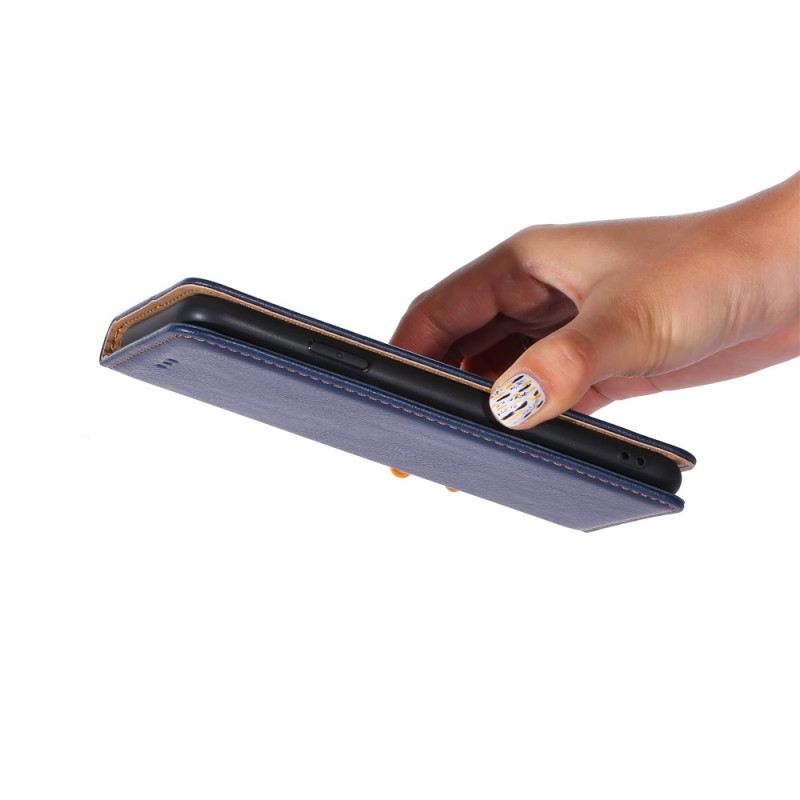 Flip Futrola Huawei P60 Pro Kožna Futrola Šavovi