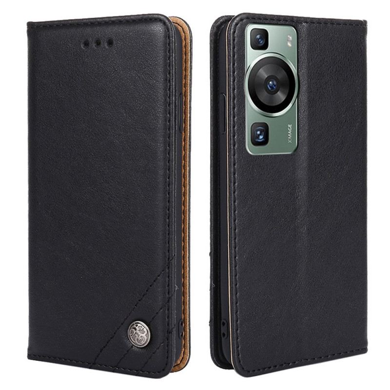 Flip Futrola Huawei P60 Pro Kožna Futrola Ukrasna Zakovica