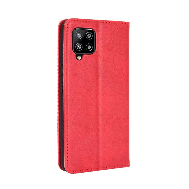 Flip Futrola Samsung Galaxy A42 5G Kožna Futrola Efekt Stilizirane Vintage Kože