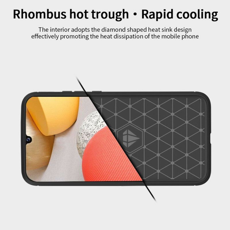 Maskica Samsung Galaxy A42 5G Mofi Brušena Karbonska Vlakna