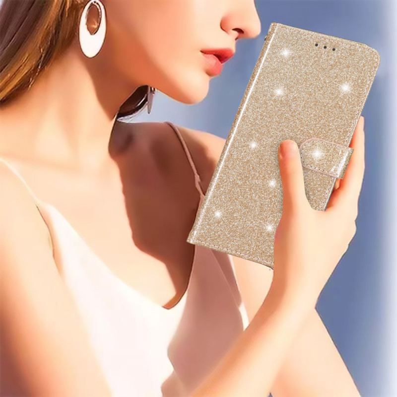 Kožna Futrola Google Pixel 8 Pro Šljokice S Remenčićima