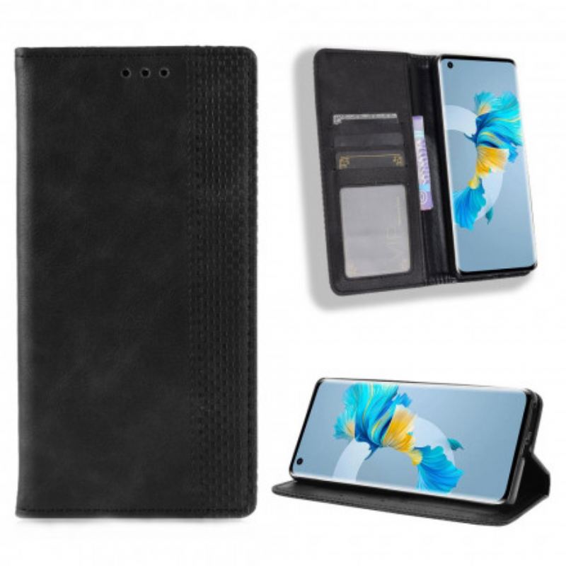 Flip Futrola Huawei Mate 40 Pro Kožna Futrola Efekt Stilizirane Vintage Kože