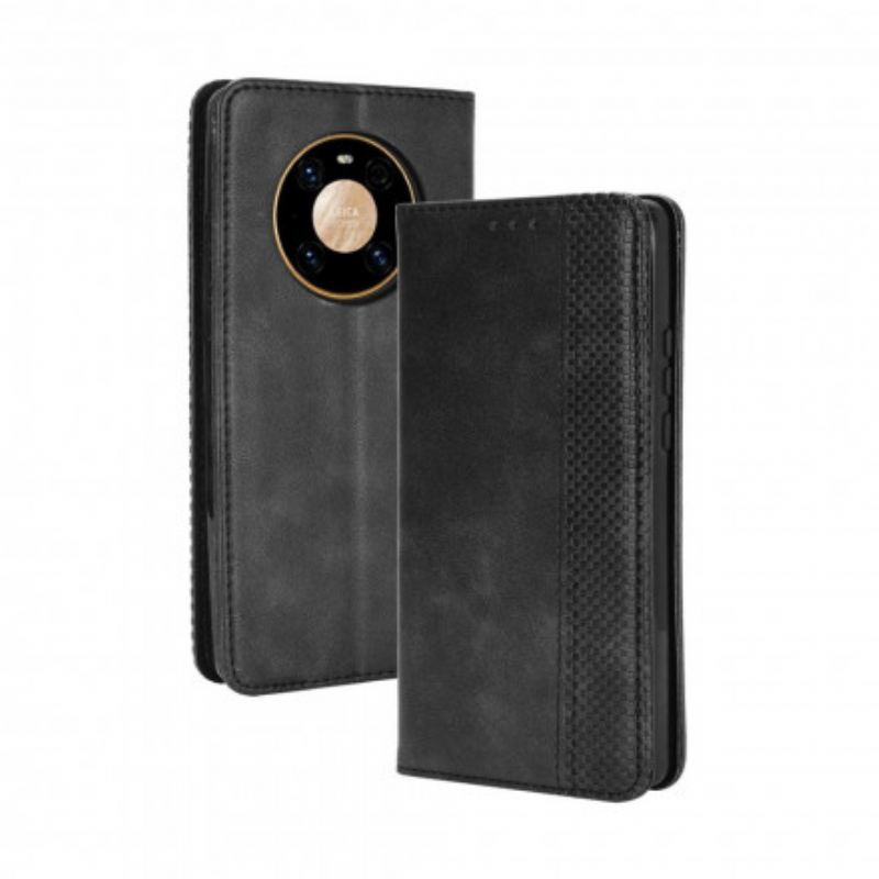 Flip Futrola Huawei Mate 40 Pro Kožna Futrola Efekt Stilizirane Vintage Kože