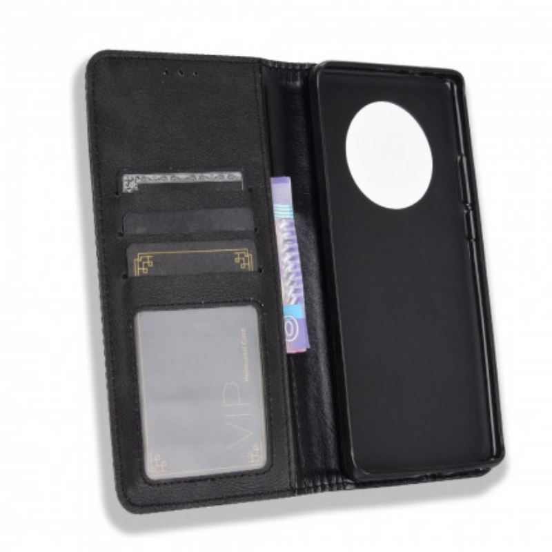 Flip Futrola Huawei Mate 40 Pro Kožna Futrola Efekt Stilizirane Vintage Kože
