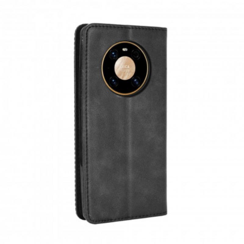 Flip Futrola Huawei Mate 40 Pro Kožna Futrola Efekt Stilizirane Vintage Kože