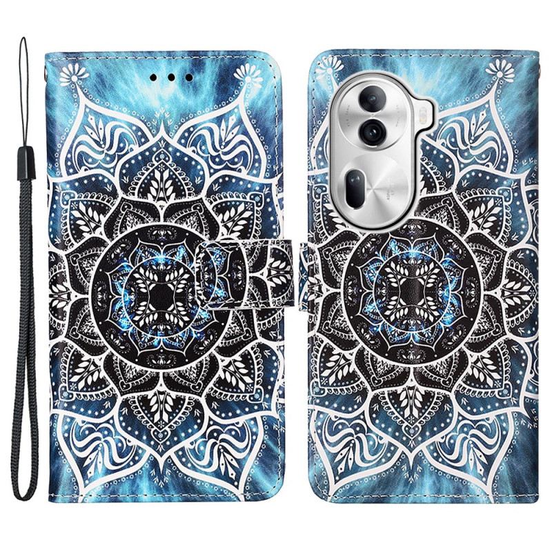 Kožna Futrola Za Oppo Reno 11 Pro 5g Cvjetna Mandala S Remenom