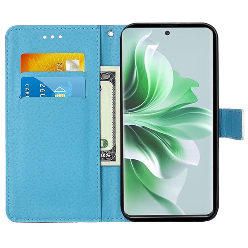 Kožna Futrola Za Oppo Reno 11 Pro 5g Cvjetna Mandala S Remenom