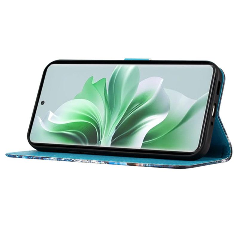Kožna Futrola Za Oppo Reno 11 Pro 5g Cvjetna Mandala S Remenom