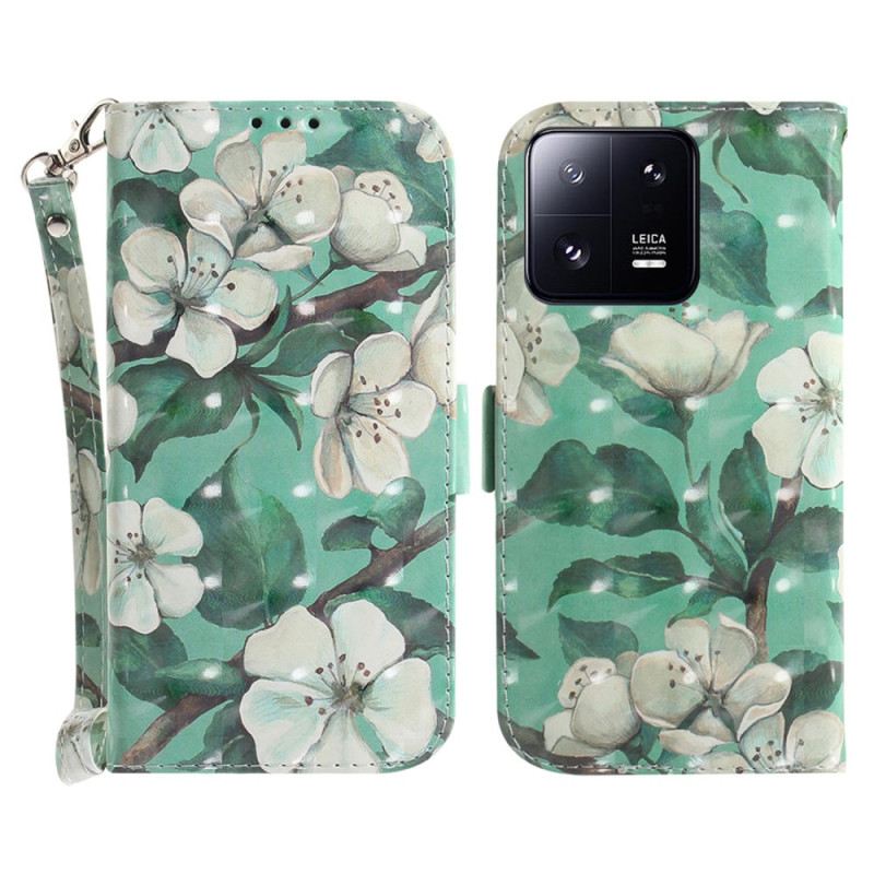 Flip Futrola Xiaomi 13 Pro Remen Cvjetne Grane