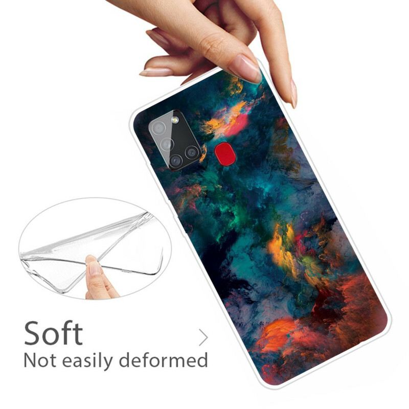 Maskica Samsung Galaxy A21s Šareni Oblaci
