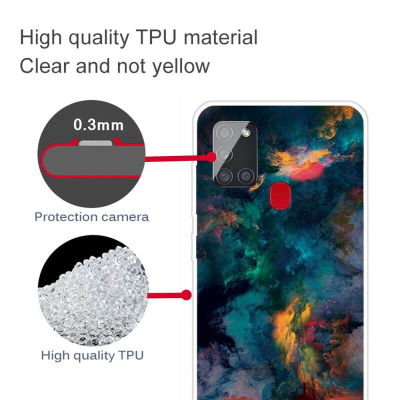 Maskica Samsung Galaxy A21s Šareni Oblaci