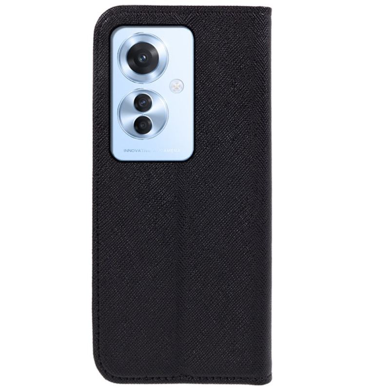 Flip Futrola Za Oppo Reno 11f 5g Križna Tekstura