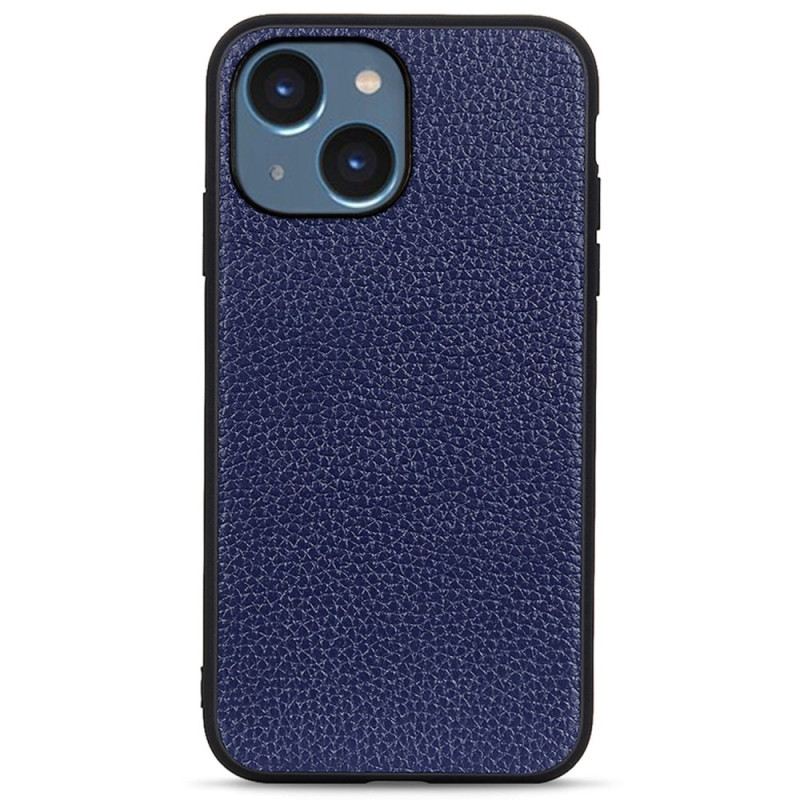 Maskica iPhone 14 Plus Prava Litchi Koža
