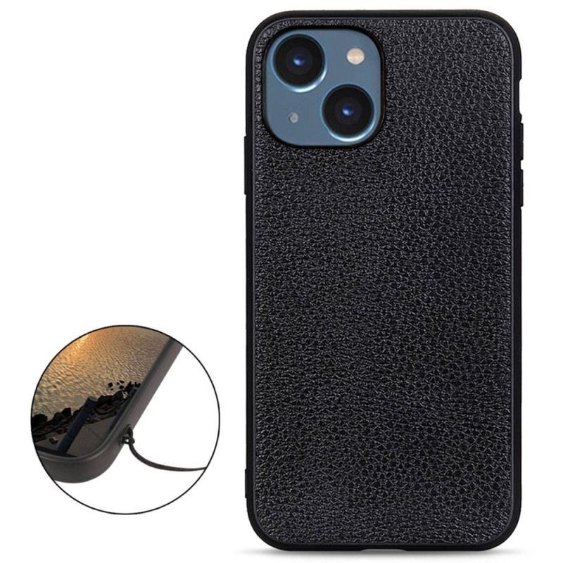 Maskica iPhone 14 Plus Prava Litchi Koža