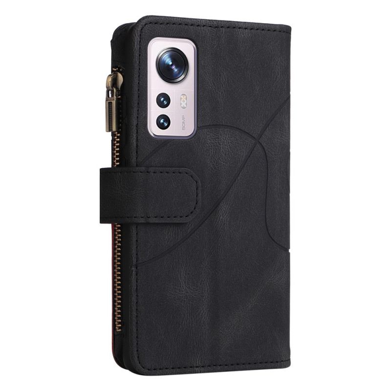 Flip Futrola Xiaomi 12 / 12X Dvobojna Torbica S Novčićima