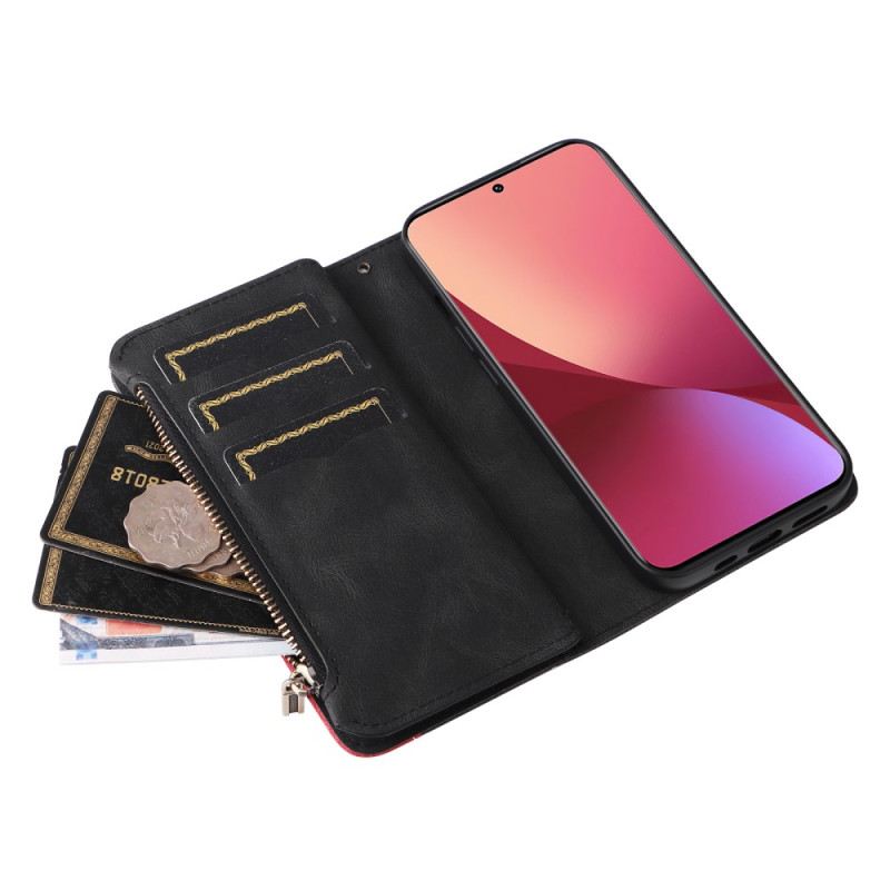 Flip Futrola Xiaomi 12 / 12X Dvobojna Torbica S Novčićima