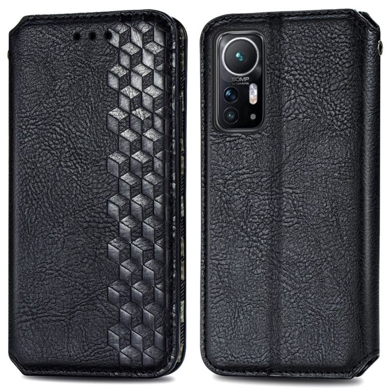 Flip Futrola Xiaomi 12 / 12X Kožna Futrola Dijamantna Tekstura