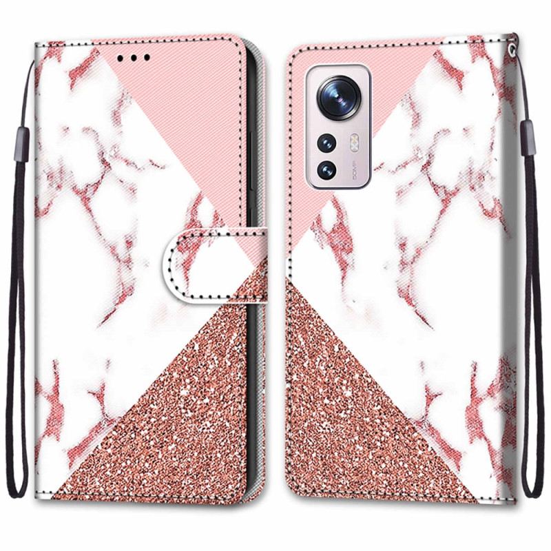 Futrola Xiaomi 12 / 12X Mramorni I Svjetlucavi Trokut