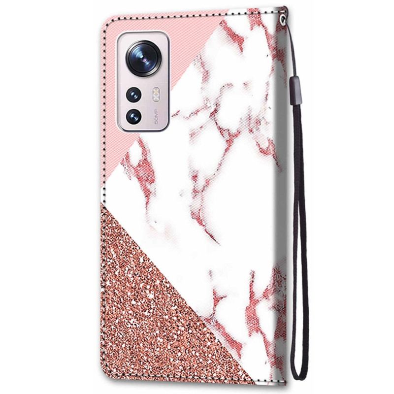 Futrola Xiaomi 12 / 12X Mramorni I Svjetlucavi Trokut
