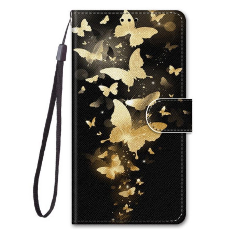 Futrola Xiaomi 12 / 12X Zlatni Leptiri S Remenom