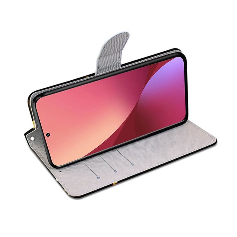 Futrola Xiaomi 12 / 12X Zlatni Leptiri S Remenom