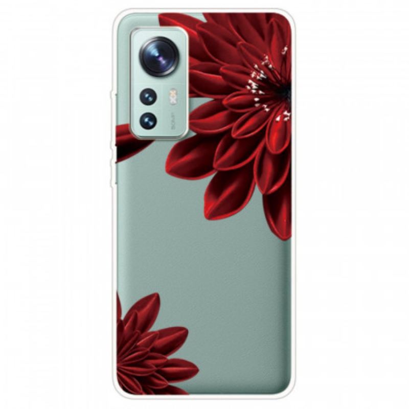 Maskica Xiaomi 12 / 12X Crveno Cvijeće