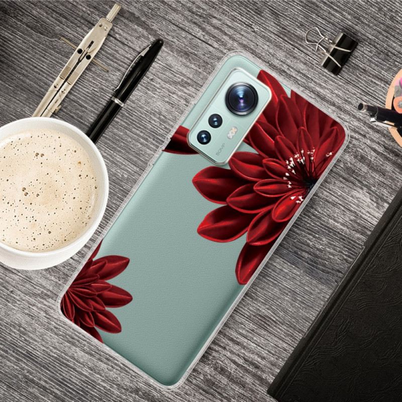 Maskica Xiaomi 12 / 12X Crveno Cvijeće