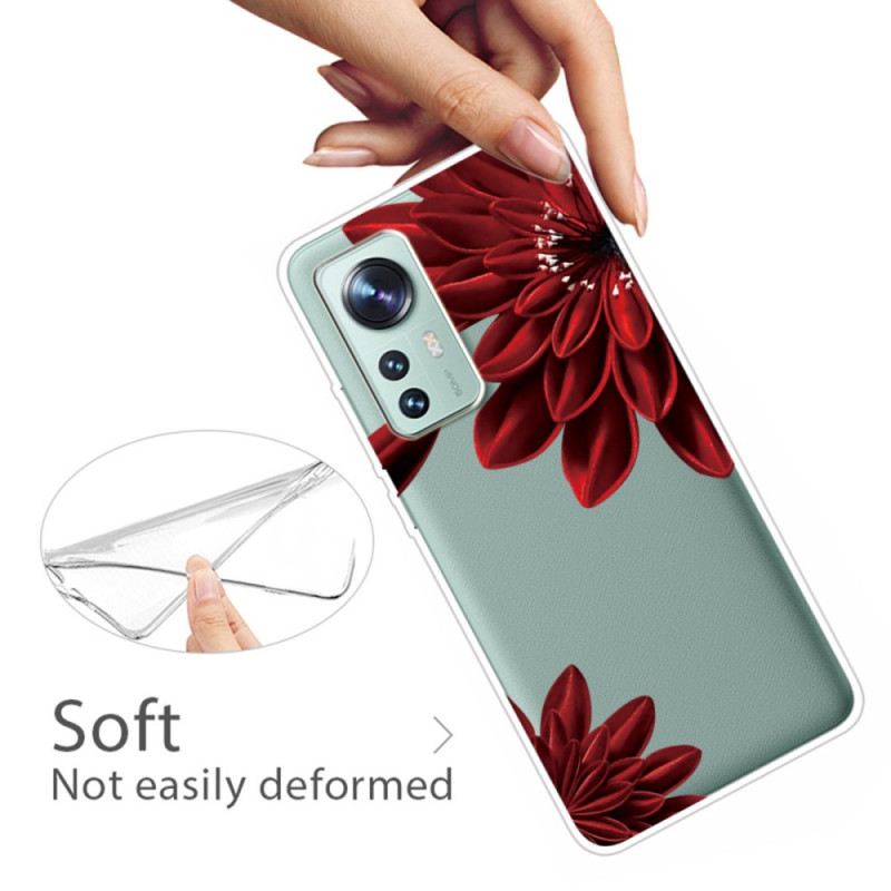 Maskica Xiaomi 12 / 12X Crveno Cvijeće