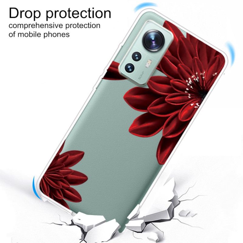 Maskica Xiaomi 12 / 12X Crveno Cvijeće