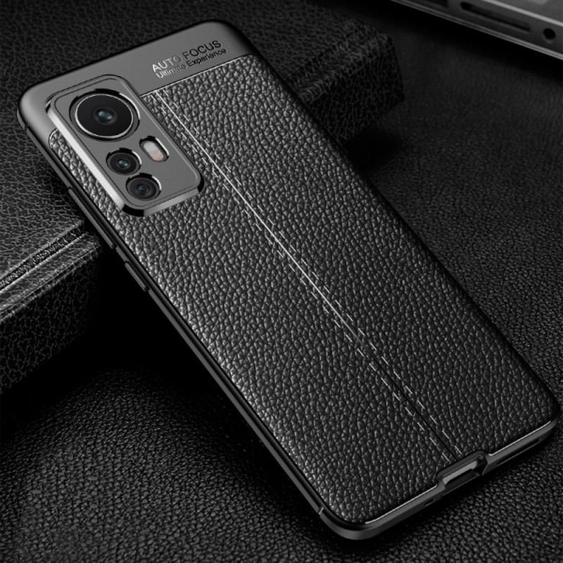 Maskica Xiaomi 12 / 12X Efekt Dvostruke Linije Litchi Kože