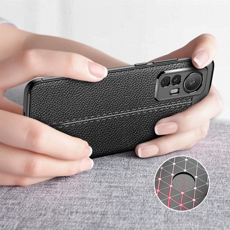 Maskica Xiaomi 12 / 12X Efekt Dvostruke Linije Litchi Kože