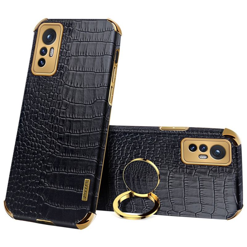 Maskica Xiaomi 12 / 12X Potpora Prstena S Efektom Krokodilske Kože