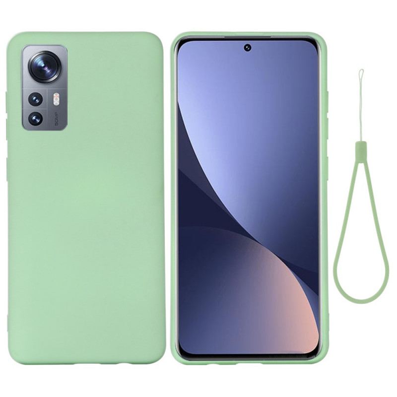 Maskica Xiaomi 12 / 12X Tekući Silikon S Uzicom
