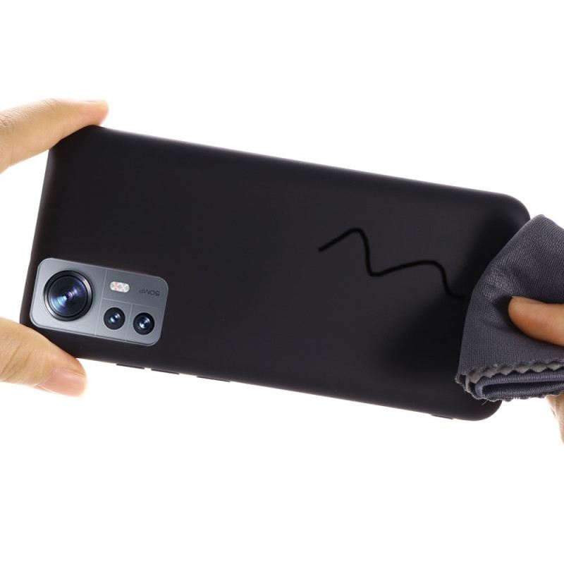 Maskica Xiaomi 12 / 12X Tekući Silikon S Uzicom