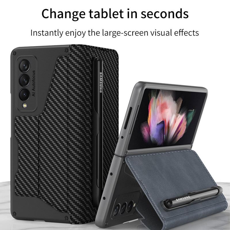 Flip Futrola Samsung Galaxy Z Fold 3 5G Kožna Futrola Gkk Držač Za Olovku Od Umjetne Kože