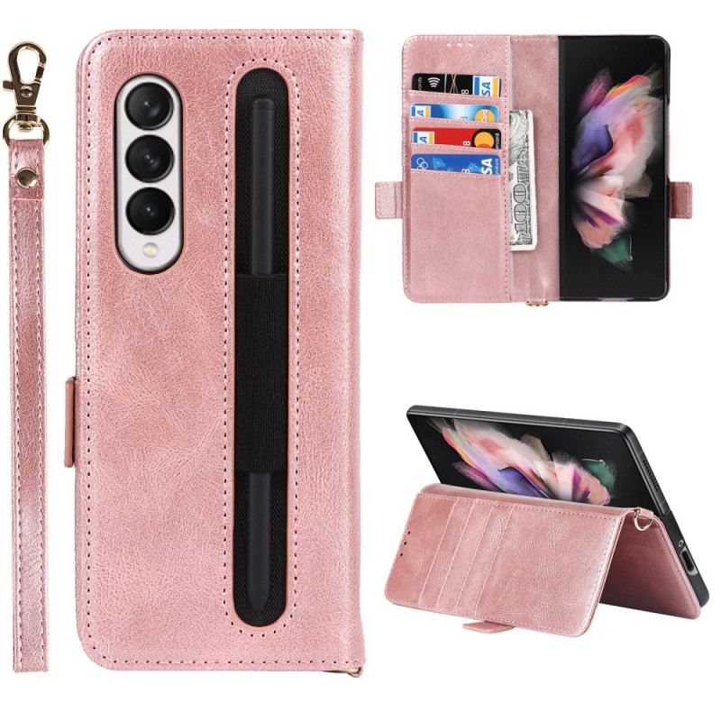 Futrola Samsung Galaxy Z Fold 3 5G Flip Futrola Dvostruki Poklopac Držača Olovke
