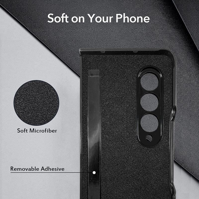 Maskica Samsung Galaxy Z Fold 3 5G Litchi Kožni Dvostruki Držač Kartica