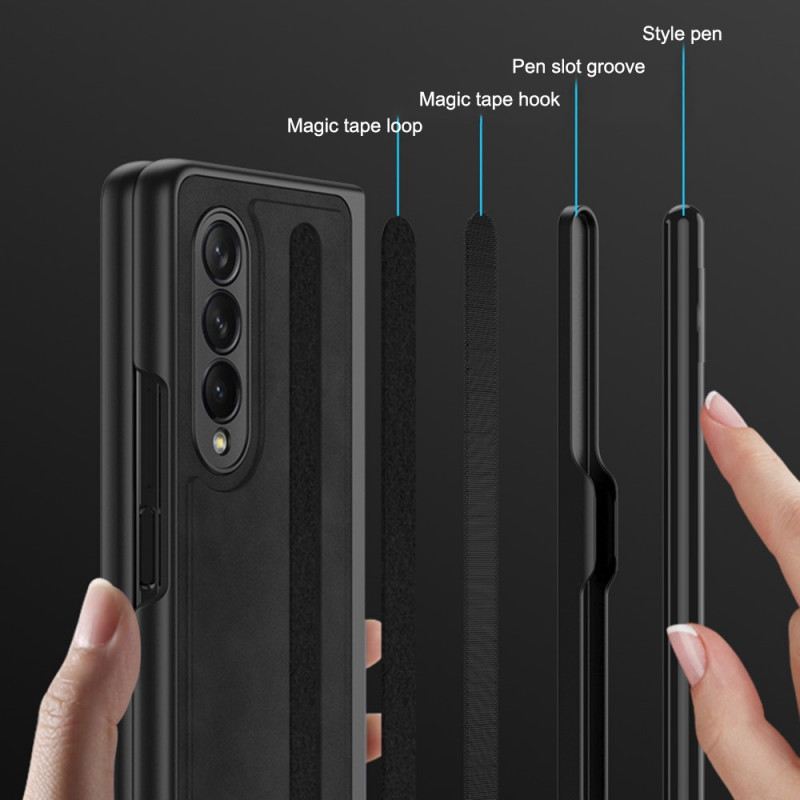 Maskica Samsung Galaxy Z Fold 3 5G Litchi Kožni Gkk Držač Za Olovku