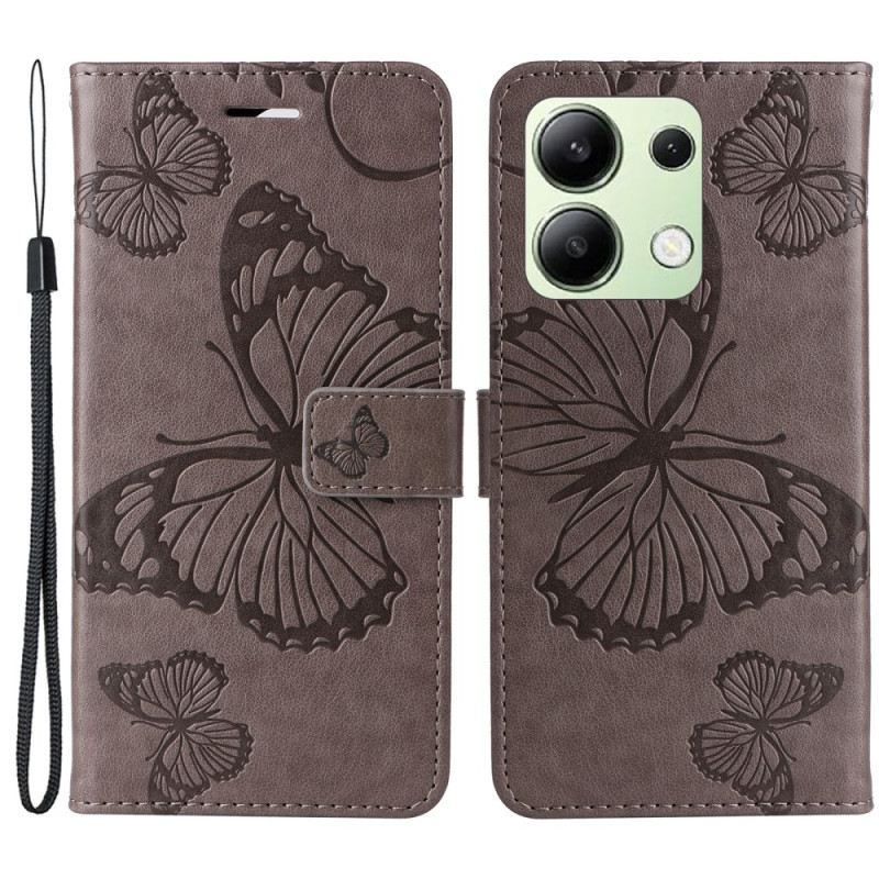 Kožna Futrola Xiaomi Redmi Note 13 4g Divovski Leptiri S Remenom