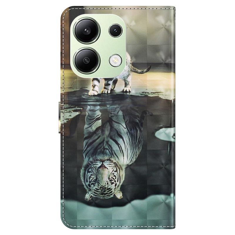 Kožna Futrola Xiaomi Redmi Note 13 4g Mačka I Tigar S Remenom