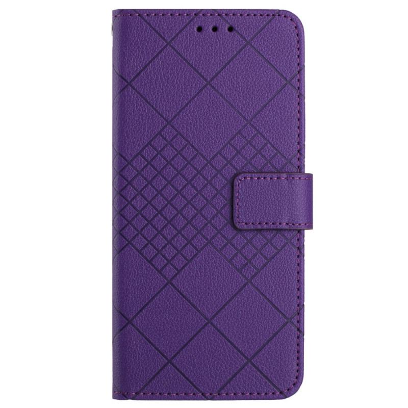 Kožna Futrola Za Xiaomi Redmi Note 13 4g Diamantni Uzorak S Remenom