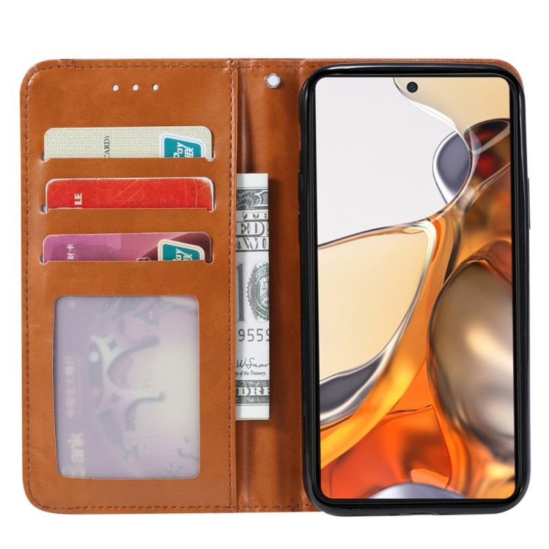Flip Futrola Xiaomi 11T / 11T Pro Kožna Futrola Držač Kartica Od Umjetne Kože