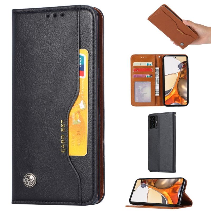 Flip Futrola Xiaomi 11T / 11T Pro Kožna Futrola Držač Kartica Od Umjetne Kože