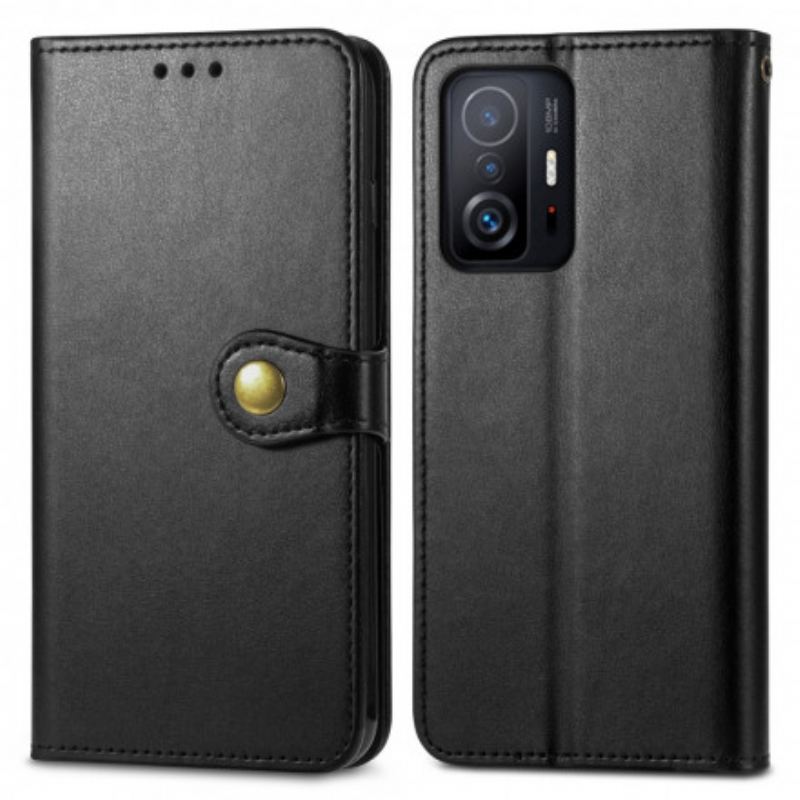 Futrola Xiaomi 11T / 11T Pro Umjetna Koža I Vintage Kopča