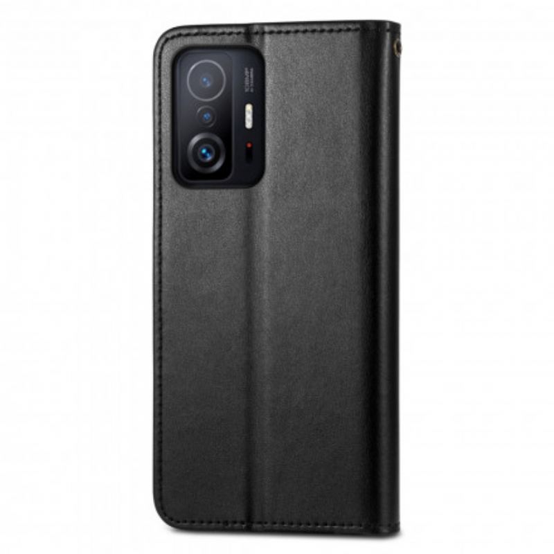 Futrola Xiaomi 11T / 11T Pro Umjetna Koža I Vintage Kopča