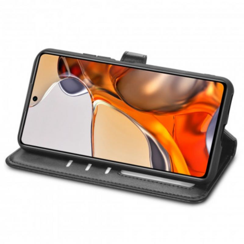 Futrola Xiaomi 11T / 11T Pro Umjetna Koža I Vintage Kopča