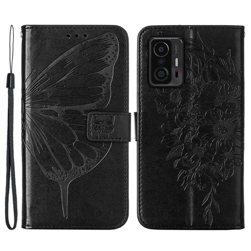 Kožna Futrola Xiaomi 11T / 11T Pro Dizajn Leptira