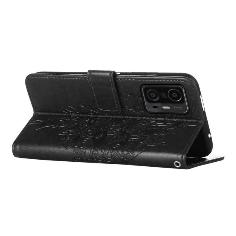 Kožna Futrola Xiaomi 11T / 11T Pro Dizajn Leptira