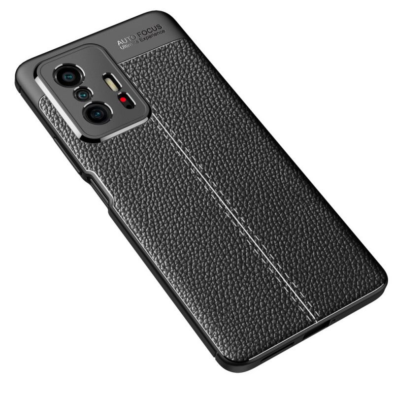 Maskica Xiaomi 11T / 11T Pro Efekt Dvostruke Linije Litchi Kože