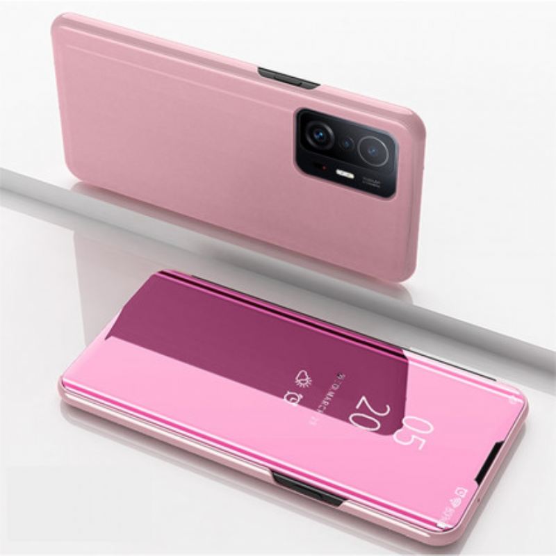 Maskica Xiaomi 11T / 11T Pro Ogledalo I Umjetna Koža
